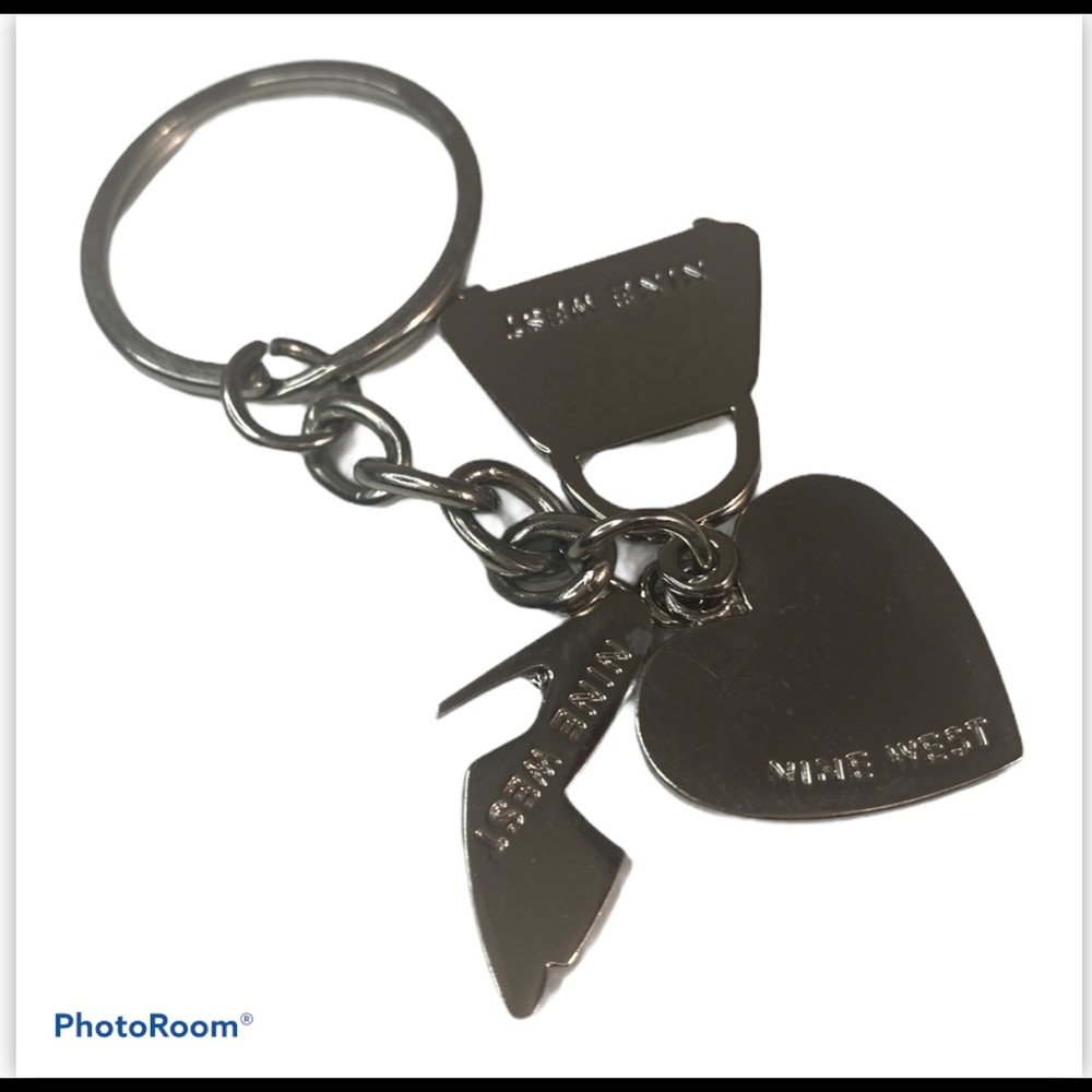 Keychain NINE WEST keychain silver color bag charm